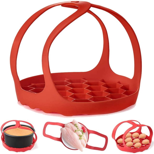 Olla a presión Sling, silicona Sling Bakeware 6Qt/8Qt Instant Pot/Ninja Foodi/Utensilios de cocina multifunción Anti-escaldado TUNC Sencillez
