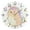 Gold, variant on Rainbow Hair Capybara Stars Round Wall Clock Silent Analog Battery Operated Gold Pointer Home Decor 9.84" Diameter