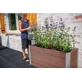 thumbnail image 4 of Vita Urbana 39"L x 16"W x 18"H Small Vinyl Parklette Planter, Espresso Brown, VT17512, 4 of 8