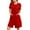Red, variant on JIUKE Womens Zipper Front Housecoats Short Sleeve Crew Neck Bathrobes Loungewear Nightgown with Pockets XL