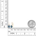thumbnail image 6 of Gem Stone King 18K Yellow Gold Plated Silver Persian Blue Moissanite Earrings for WomenWomen | 2.76 Cttw | Gemstone Birthstone | Oval 8X6MM, 6 of 6