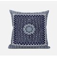 thumbnail image 2 of HomeRoots 413675 16 in. Indigo & Blue Holy Floral Zippered Suede Throw Pillow, Sea Green & Red, 2 of 3