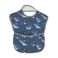 thumbnail image 2 of Hirioo Cartoon Shark for Baby Waterproof Pocket Bib Adjustable Closed for Babies Toddlers with Large Pocket 6-24Months, 2 of 8