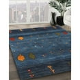 thumbnail image 2 of Ahgly Company Indoor Rectangle Contemporary Blue Abstract Area Rugs, 5' x 8', 2 of 6