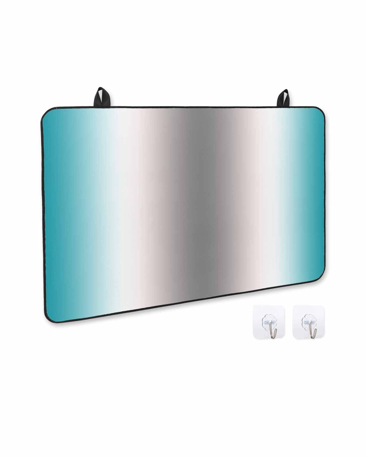 nqOlkjepod Large Induction Cooktop Protector Mat 24"x21", Turquoise Grey Stove Top Covers for Electric Stove, Gray Farmhouse Modern Rustic Decorative Stove Burner Cover Mats, Glass Top Stove Cover