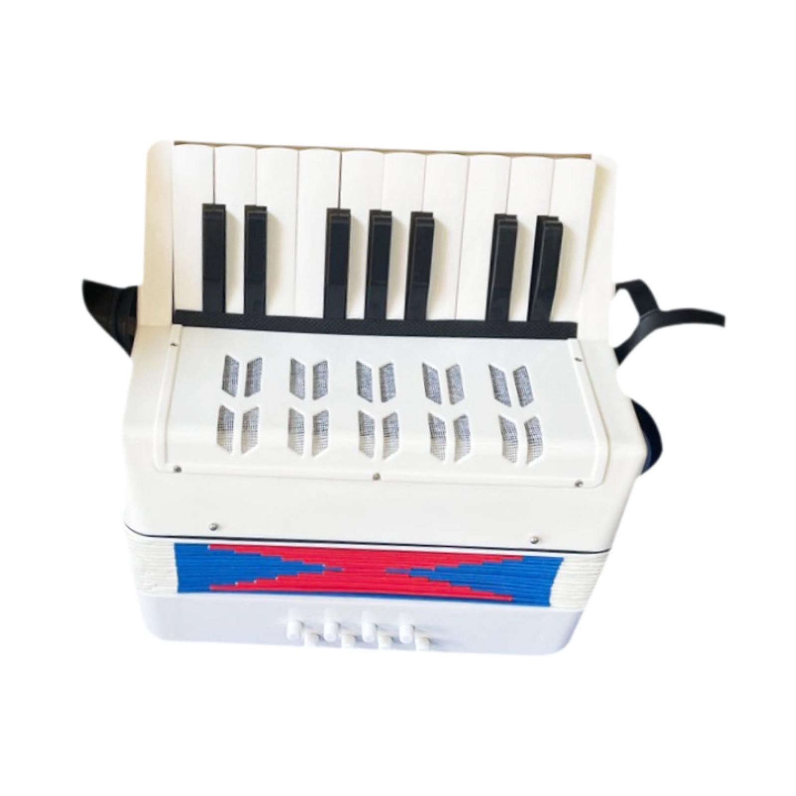 LeeQinersw Accordion 17 Keys 8 Bass Piano Portable Enlightenment Sturdy Musical Instrument