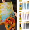 thumbnail image 3 of Acrylic Paint Brush Set 10pcs Nylon Hair Brushes for All Purpose Oil, 3 of 8