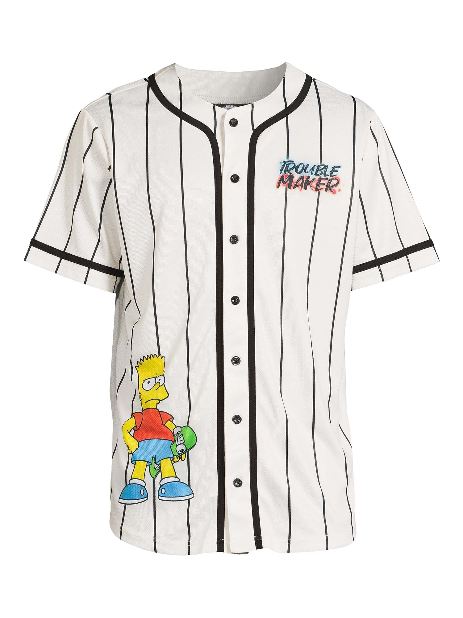 The Simpsons Men's Graphic Baseball Jersey, Sizes S-xl, Size: Small, Beige