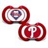 BabyFanatic Officially Licensed Pacifier 2-Pack - MLB Philadelphia Phillies