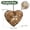 Brown*2, variant on Miommo Handmade Heart-Shaped Bird Nesting, Refillable Wild Bird Haven with 2 Bags Cotton Fiber Nesting Materials, Hanging Outdoor Garden Decor for Animal Lovers