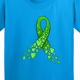 thumbnail image 4 of Inktastic Mental Health Awareness Ribbon with Green Hearts Youth T-Shirt, 4 of 5