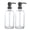 Black and Clear, variant on 2 Pack Thick Clear Glass Pint Jar Soap Dispenser with Matte Black Stainless Steel Pump, 16ounce Clear  Round Bottles Dispenser with Rustproof Pump for Essential Oil, Lotion Soap