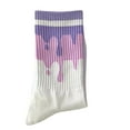 thumbnail image 5 of Wancir Y2k Love Print Crew Socks Casual Cotton Cute Socks Purple Ankle Socks for Women Preppy Aesthetic Clothes, 5 of 7