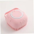 thumbnail image 5 of Cepillo de champú para mascotas, cepillo masajeador de silicona para perros y gatos, cepillo dispensador de champú para perros de pelo largo o corto, ducha para gatos (rosa), 1 unidad, 5 of 5