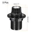 thumbnail image 2 of Uxcell E14 Bulb Holder Light Socket, 5 Pack Screw Thread LED Bulb Lamp Holder for Pendant Lights, Black, 2 of 5