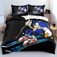 thumbnail image 5 of Juego de ropa de cama con dibujos animados de Sonic The Hedgehog para niños, funda de edredón con estampado 3D de Anime Harajuku y funda de almohada, ropa de cama textil para el hogar, 5 of 5
