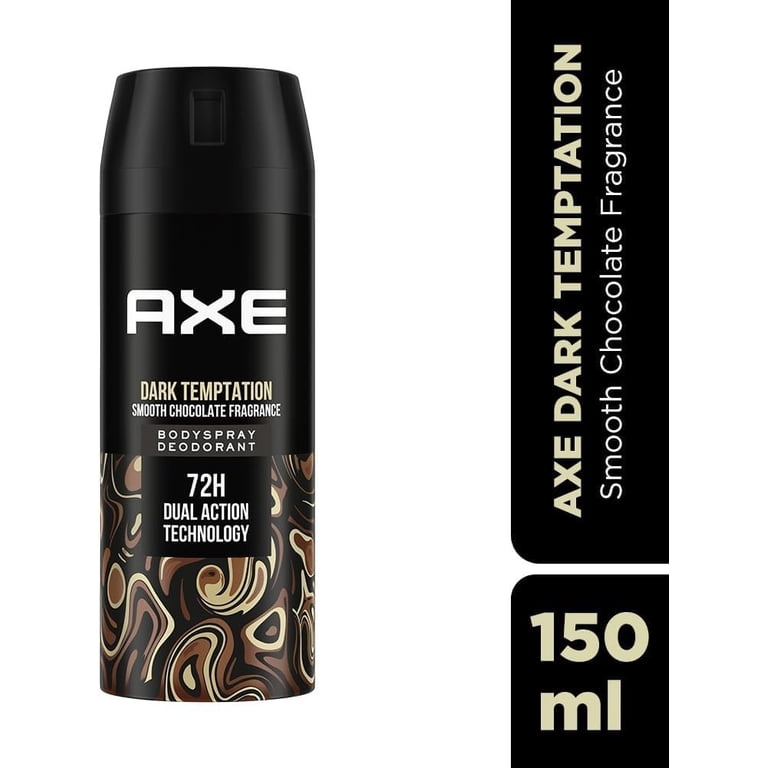 Axe Dark Temptation Deodorant Body Spray for Men, 72 Hr. 150ml / 5.07 Oz-12 Pack