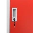 thumbnail image 5 of vidaXL Locker Cabinet Light Grey and Red 90x45x92.5 cm Steel, 5 of 5