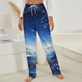 thumbnail image 3 of Mystic Night Sky With Fish And Stars Winter Female Pants Flannel High Waist Women Pants Lady Warm Straight Leg Plush Trousers, 3 of 7