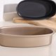 thumbnail image 4 of 4 unidades, bandeja para hornear antiadherente de forma ovalada, moldes para pasteles, pan (dorado) Afortunado Sencillez, 4 of 4