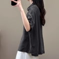 thumbnail image 2 of Cilsoka Oversized Tshirts for Women Plus Size Womens Summer Work Tops 2025 Graphic Tees for Women Trendy Y2K Cotton Peasant Blouses for Women, 2 of 3