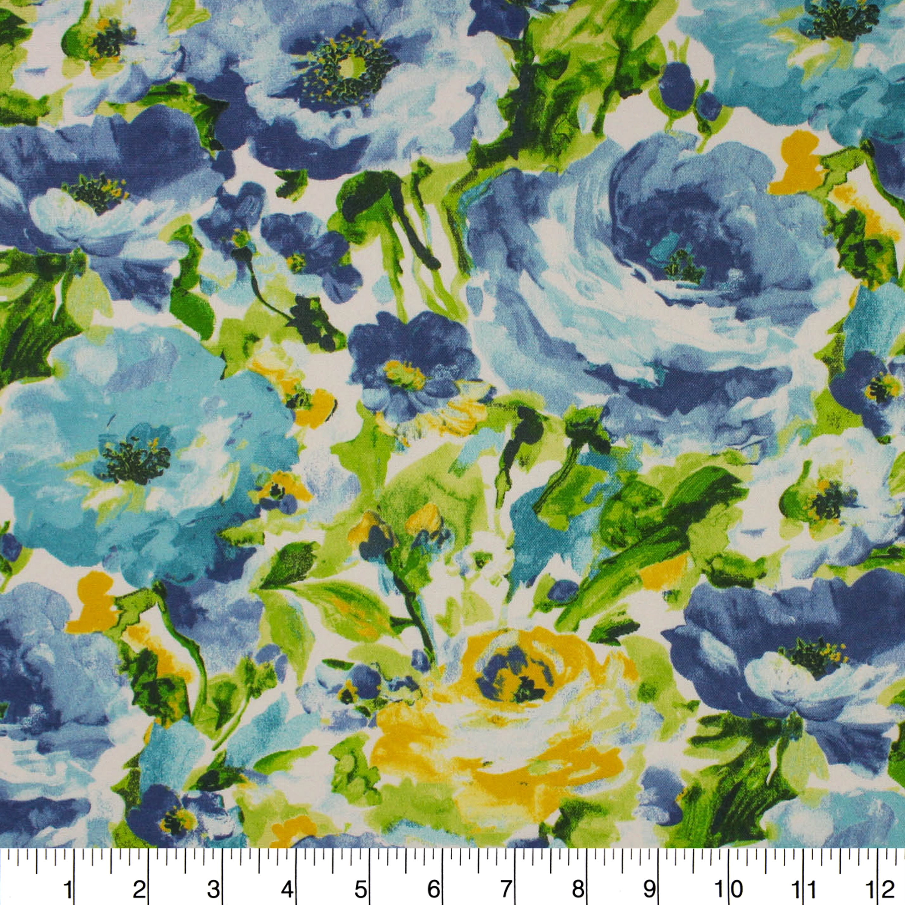 Berkshire Home 100% Polyester 54" Indoor/Outdoor Viroqua Sun Blue Fabric, by the Yard