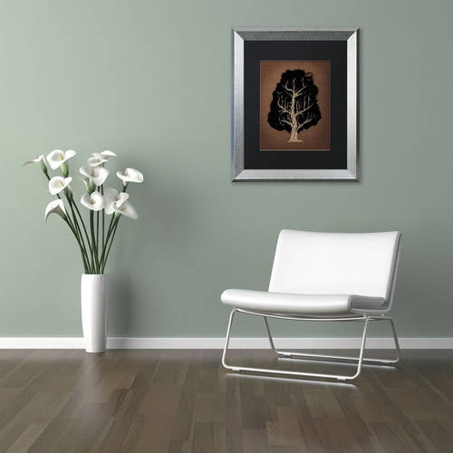 Trademark Fine Art 'Let The Tree Grow' Canvas Art by Robert Farkas, Black Matte, Silver Frame