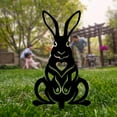 thumbnail image 5 of Zmeidao Bunny Decorative Garden Stakes Black Rabbit Silhouette Outdoor Decorations Garden Statue for Lawn and Yard Decor Ornaments, 5 of 5