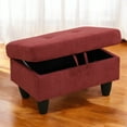 thumbnail image 5 of JESTOP 28.5" Ottoman with Storage, Fabric Ottoman Foot Rest Stool, Rectangle Upholstered Footstool, Storage Bench, 5 of 7