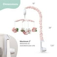 thumbnail image 4 of The Peanutshell Pink Floral Musical Crib Mobile for Baby Girls Plays 12 Lullabies, 4 of 8