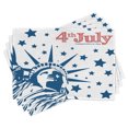 thumbnail image 1 of Ambesonne 4th of July Place Mats Set of 4, Independence Theme, Standard Size, Red White and Navy Blue, 1 of 6