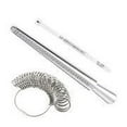 thumbnail image 1 of Yeacher Aluminium Ring Sizer Mandrel Metal Ring Sizer Finger Sizing Stick Mandrel Tool with Ring Sizer Gauge Set Measuring Tape for Ring Size Measurement, 1 of 8