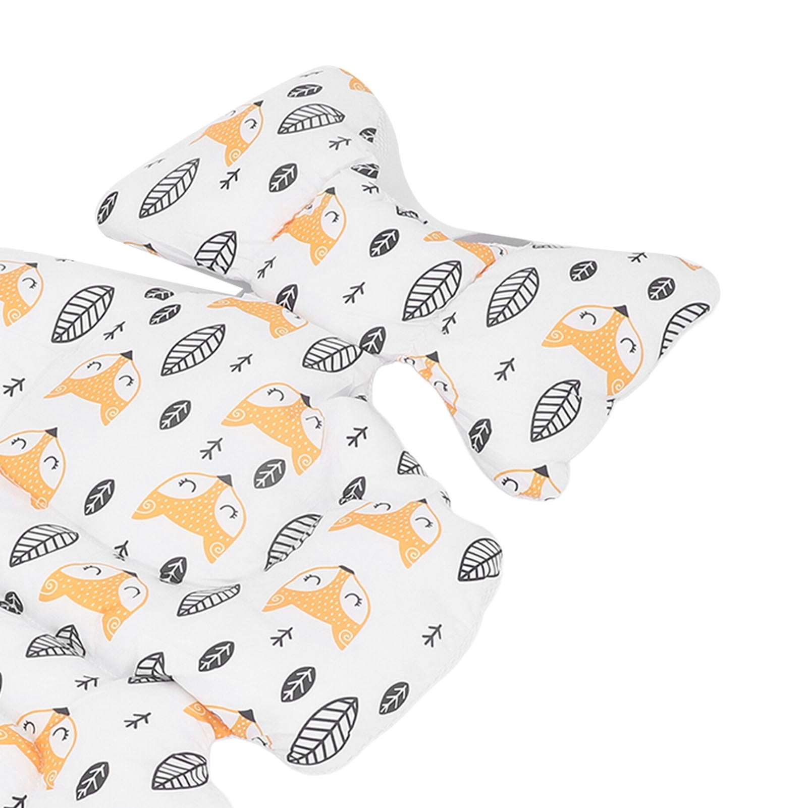 BIMZUC Baby Carriage Cushion Body Support Reduce Fatigue Washable Stroller Seat Pad Yellow Fox Type 2