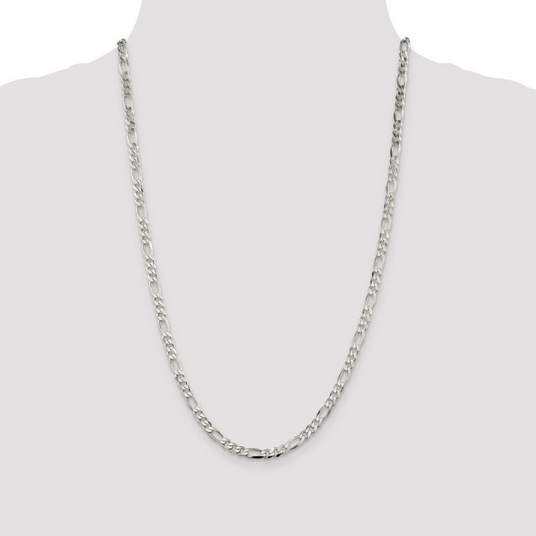 Sterling Silver 4.25mm Figaro Chain - Bracelet Lengths Sterling Silver 4.25mm Figaro Chain - Bracelet Lengths