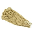thumbnail image 2 of Cheers.US Knit Headbands Winter Ear Warmer Elastic Turban Head Wrap Crochet Hair Band for Women Girls Comfortable Casual Button Design Keep Warm Hair Accessories, 2 of 7