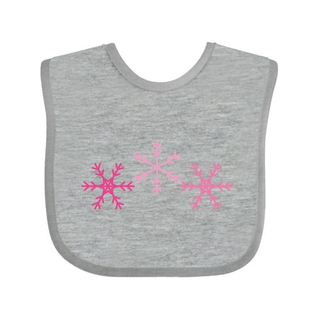 

Inktastic Pink Snowflakes Gift Baby Boy or Baby Girl Bib