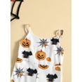 thumbnail image 4 of Gureui Halloween Kids Baby Girls Jumpsuit, Children Sleeveless Spaghetti Straps High Waist One Piece Flared Hem Bodysuit, 4 of 9