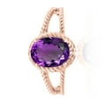 thumbnail image 3 of AoneJewelry 1.25 Carat Oval Shape Amethyst Ring In 10K Solid Rose, White & Yellow Gold, 3 of 4