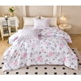 thumbnail image 2 of Koniroom 2PCS Lavender Purple Floral Comforter Set Queen Size, Kids Teen Girls Watercolor Botanical Bedding Sets with Cute Flowers for Children, 2 of 8
