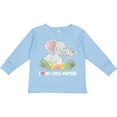 thumbnail image 3 of Inktastic I Love My Little Brother Elephant Family with Flowers Boys or Girls Long Sleeve Toddler T-Shirt, 3 of 5