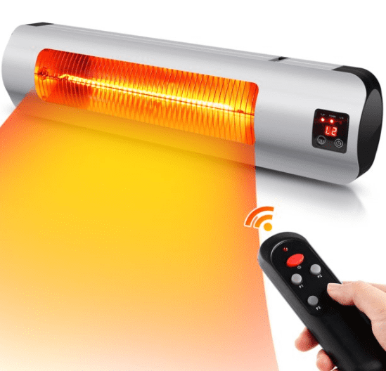 FlameMore Electric Patio Heater Outdoor 1500W Infrared Heater Wall