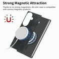 thumbnail image 4 of Decase Case for Samsung Galaxy Z Fold 7, Vintage Magnetic Shockproof Slim Leather Phone Case,Black, 4 of 10