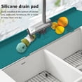 thumbnail image 4 of Tapón de drenaje absorbente de silicona para grifo protector contra salpicaduras colector de agua verde, 4 of 5