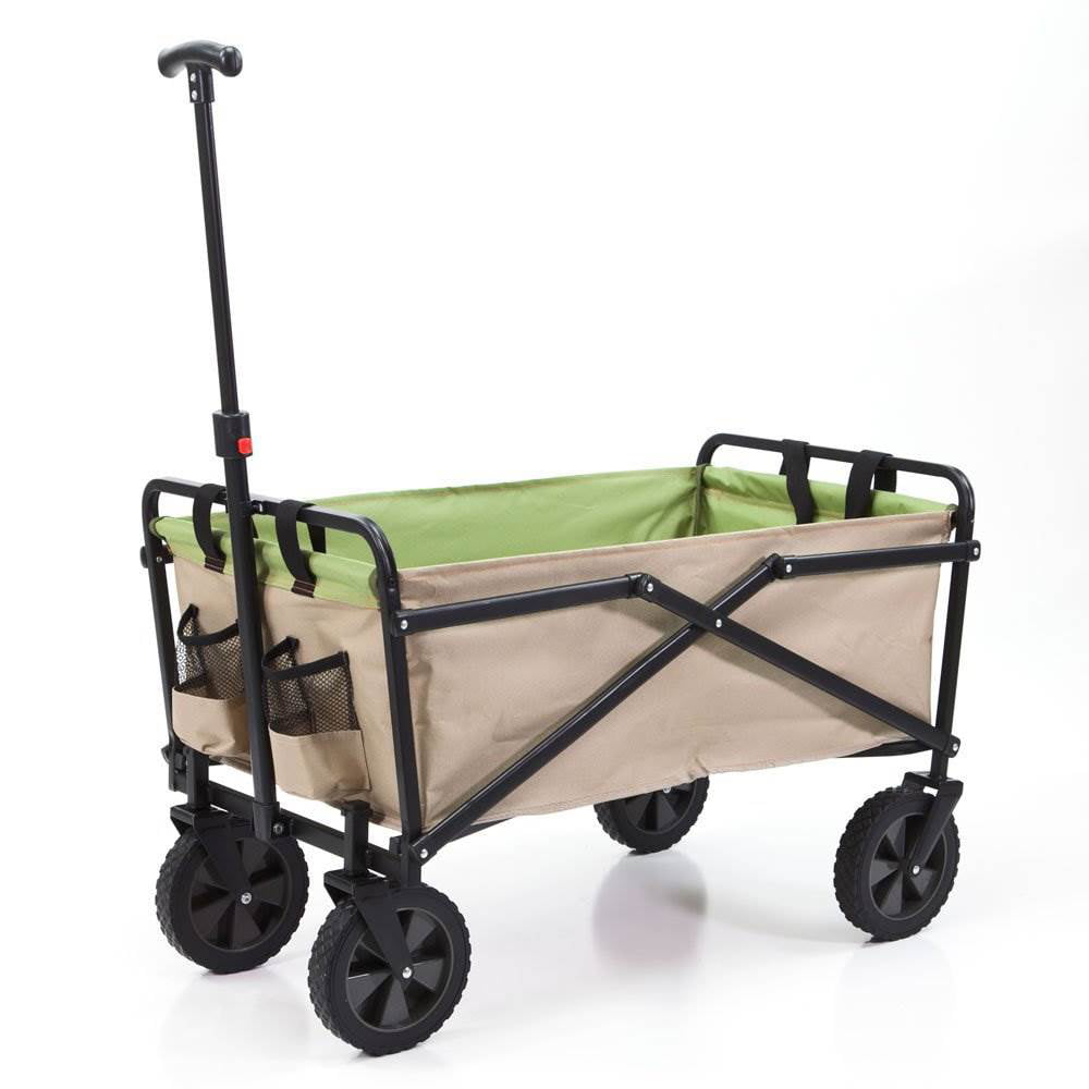 Black/Gray Seina Manual 150 Pound Capacity Heavy Duty Folding Utility Cart 