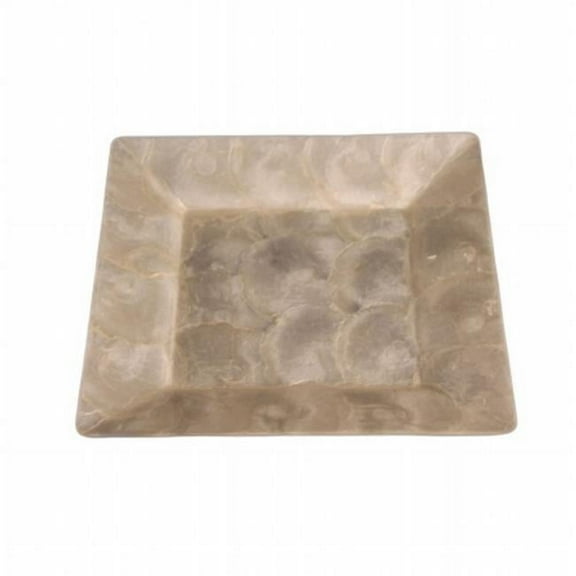 Cheungs  8.25 in. Square Capiz Tray