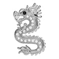 thumbnail image 2 of Esquirla Vintage Diamante Flying Dragon Brooch Pin Crystal Men Suits Accessory, 2 of 8