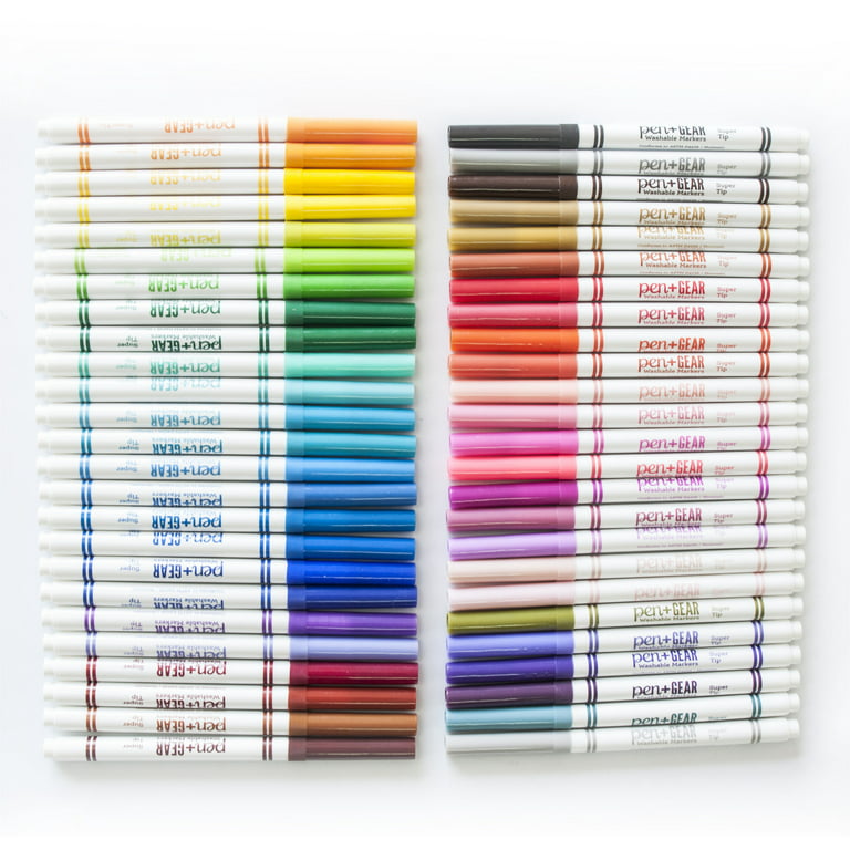 Pen + Gear 50CT Super Tip Washable Marker Classic Colors 
