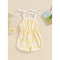thumbnail image 2 of FEORJGP Toddler Baby Girls Summer Shorts Jumpsuit 6M 12M 18M 24M Infant Tie-Up Camisole Overalls Spaghetti Straps Daisy Pattern Romper Newborn Cute Casual Sweet Clothes, 2 of 8