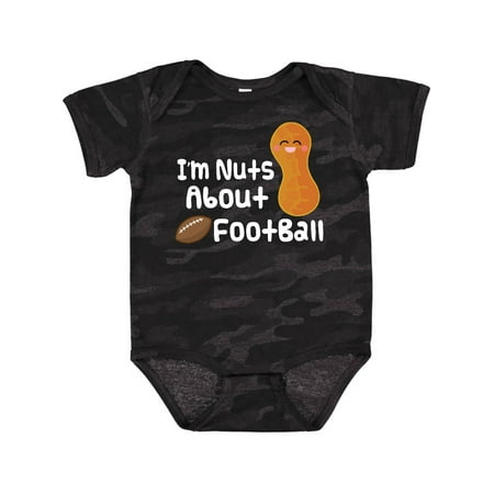 

Inktastic Football Funny Nuts About Football Gift Baby Boy Bodysuit