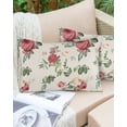 thumbnail image 6 of Pink Rose Floral Throw Pillow Cover,Green Leaves Rustic Seasonal Herb Rectangle Decorative Pillow Case Protector Soft Cushion Cover Lumbar Pillowcase for Couch Sofa Bedroom Car Chair Decor 20x36 Inch, 6 of 8